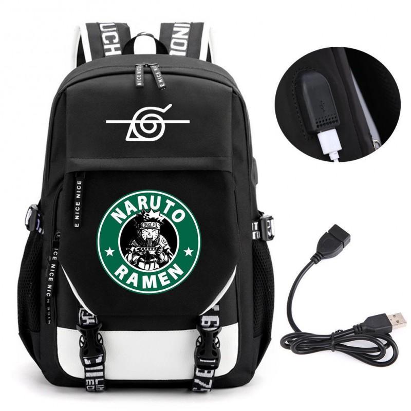 Großes Fassungsvermögen Anime Naruto Inspiriertes Rucksack für Teenager Schüler Tägliche Nutzung Laptop Reisetasche Urbaner Stil