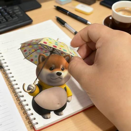 Yousheng Elastic Belly Dog Sticker Anxiety Stress Relief Cartoon Dog Decal with Fat Belly Pinch Belly Puppy Toy DIY Self-adhesive Animal Sticker