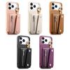 Zipper Cards Solt Leather Wallet Case for iPhone 17 Pro Max 16 Plus 15 14 13 12 11 17air Ring Holder Triple Fold Bag Stand Cover