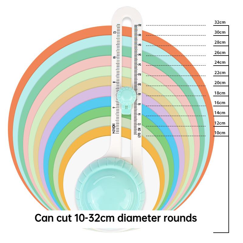 1PC Handmade Handbook Greeting Card Circle Cutter Round Paper Cutter Scribe Arc Positioning Cutting Circle Ruler Knife