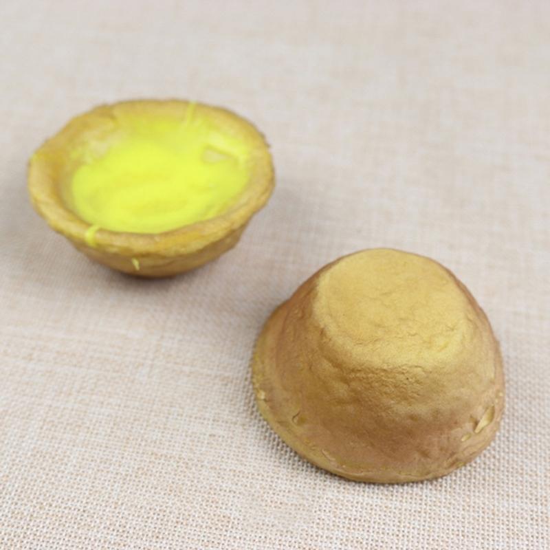 Set of 6 Realistic Simulated Eggs Tarts Model Fake Food Shaped Kitchen Toy Photography Props Wedding Party Decoration
