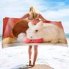 Süßes Kaninchen Badetuch Wildtier Strandtuch Mikrofaser Dusche Schnelltrocknend Schwimmabdeckung Badezimmer Reise Sport Spa Bar Handtücher