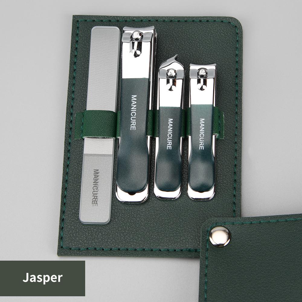 4pcs Manicure & Pedicure Set Durable Carbon Steel Nail Clipper & Nano Nail File Sharp & Stylish