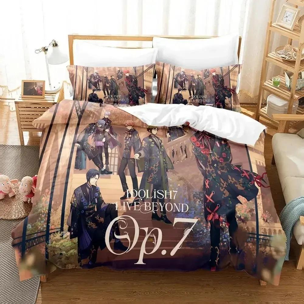 Anime Game IDOLiSH7 Bedding Set Single Twin Full Queen King Size Bed Set Adult Kid Bedroom Duvet Cover Sets Home Textile