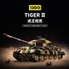 High-Quality 97027 High-Quality Wwii High-Quality King High-Quality Tiger Large Size Armored Combat Vehicle Army Style Construction Set High-Quality