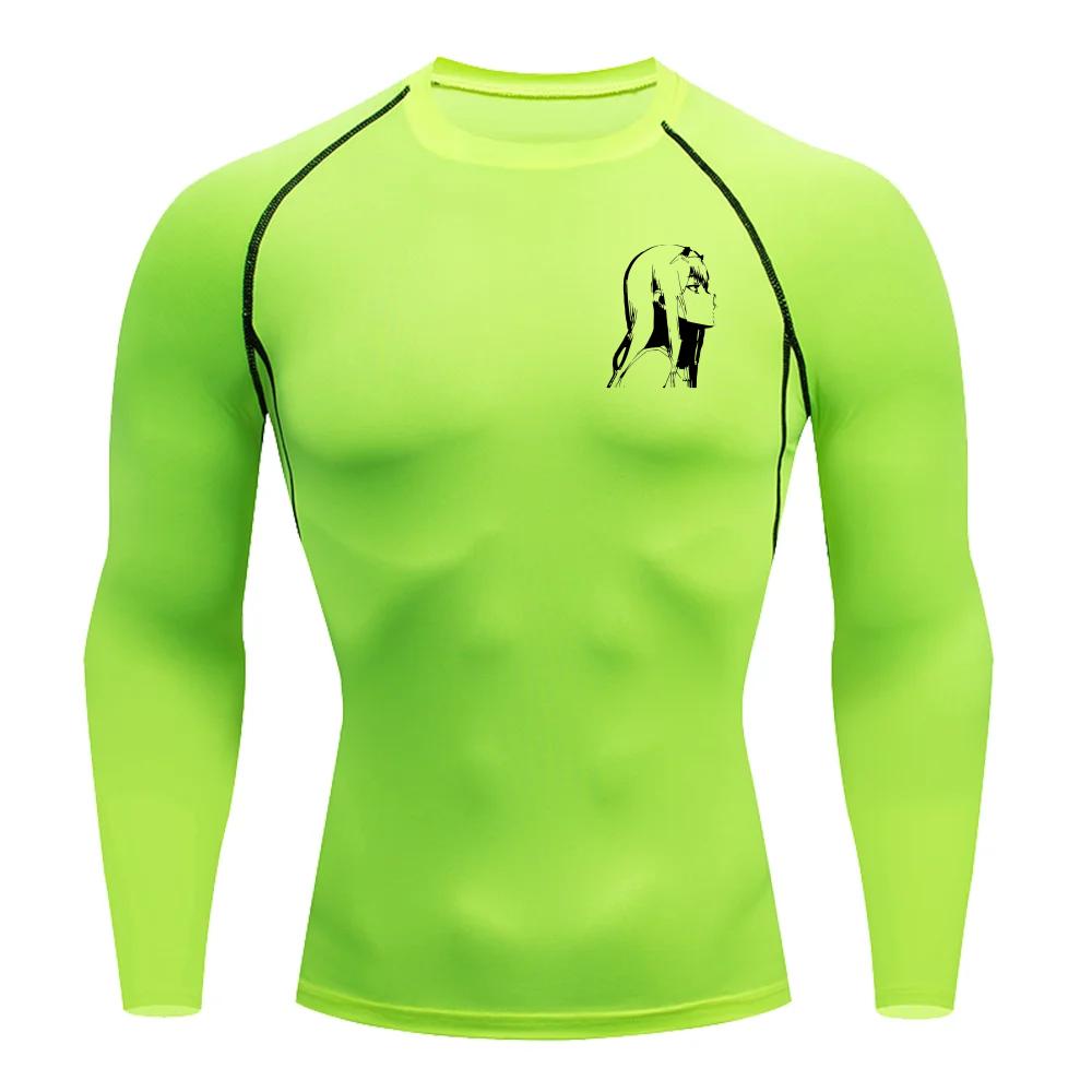 Fitness Sportswear Teenagers Men Tshirt Zero Two Graphic Tops Tight Training Clothes Boys Compression Running Basketball Clothes