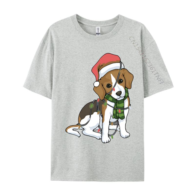 Beagle Christmas Tree Decoration Funny Tshirt Unisex T Shirts Gifts Print Tshirts Casual Plus Size Tops Tee
