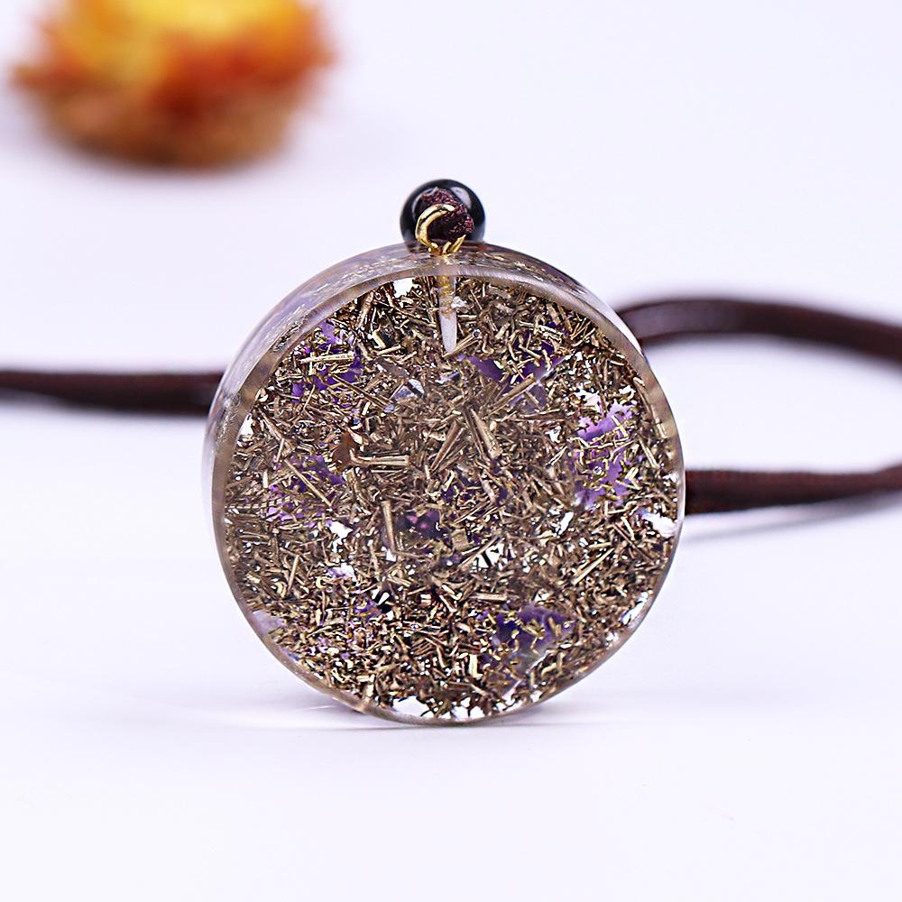 Amethyst Pendant Chakra Necklace Women Men Meditation Jewelry Amulet Accessories