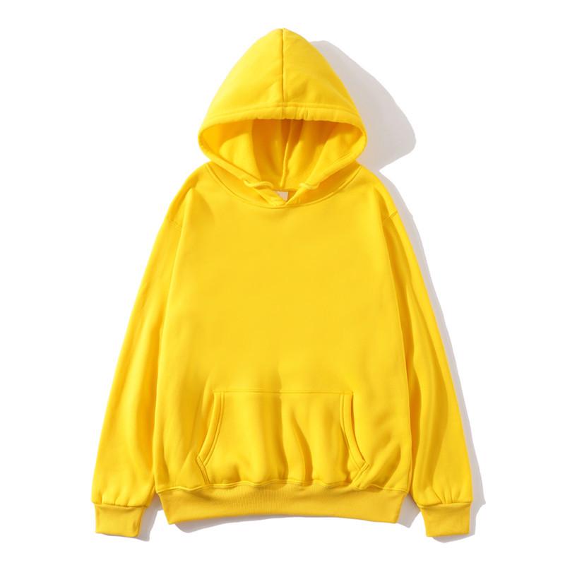 Unisex Loose Casual Hoodie - Thickened Solid Color Fleece Pullover for Autumn/Winter 2022