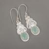 Aqua Chalcedony Handmade Gemstone Jewelry, 925 Solid Sterling Silver Earrings Unique Design Earrings Jewelry, For Women