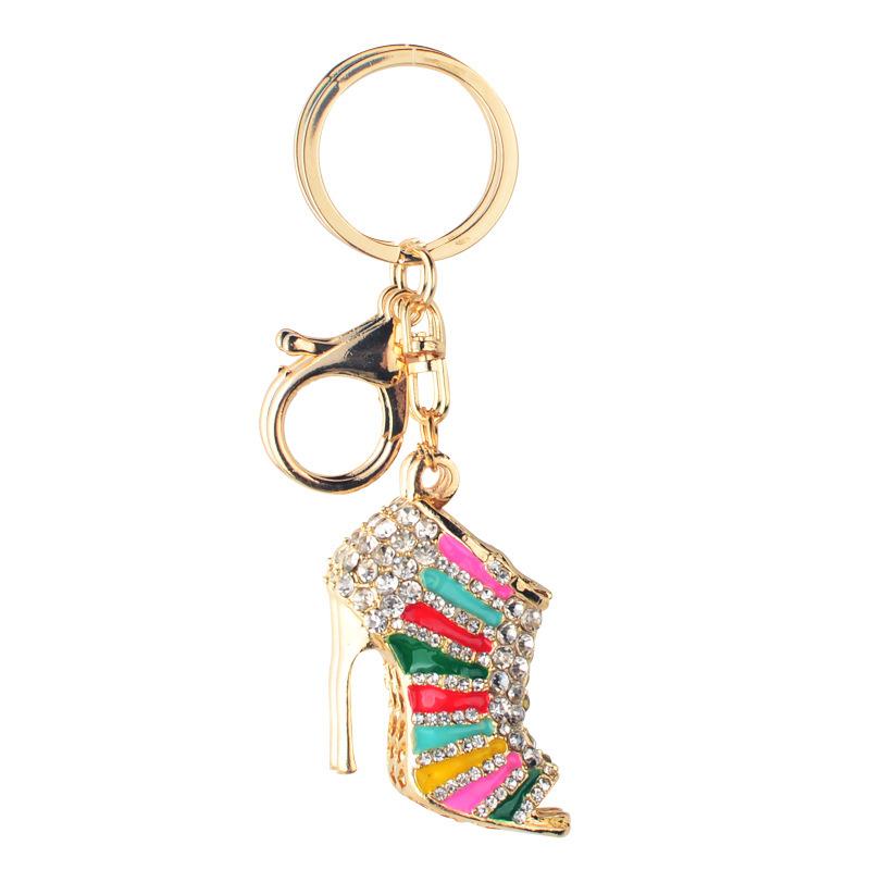 Goddess High-heeled Shoes Keychain, Cute Crystal Pendant, Creative Bag Keychain