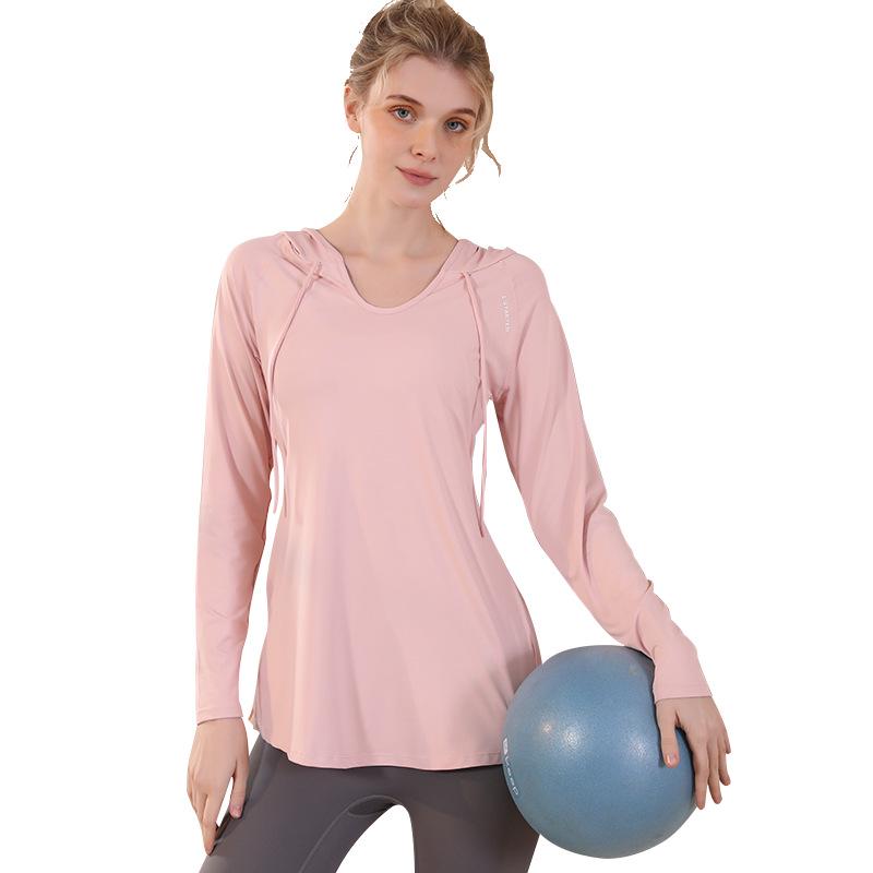 Women's Quick-Dry Breathable Slim Fit Long Sleeve Hoodie for Yoga and Running