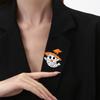 Halloween Geist Kürbis Brosche Universelle Metallabzeichen Trendige Vielseitige Kleidung Tasche Schal Zubehör Anstecknadeln Halloween Brosche