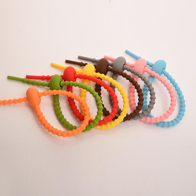 22CM Silicone Strap: Earphone Cable Organizer, Tadpole Tie, DIY Jewelry Accessory, Lanyard, Daily Essentials.