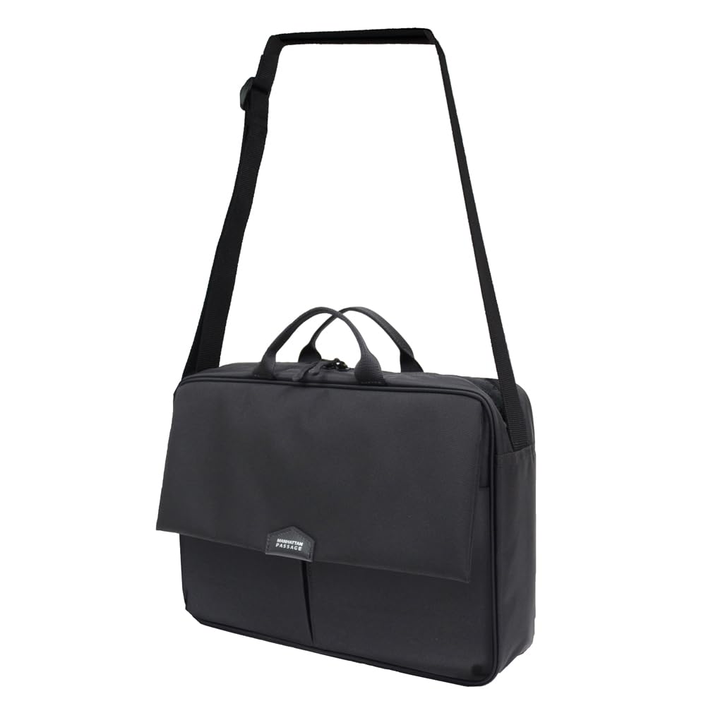 5606bka flap shoulder unisex [Manhattan Passage] (Black) A4-compatible bag, чёрный