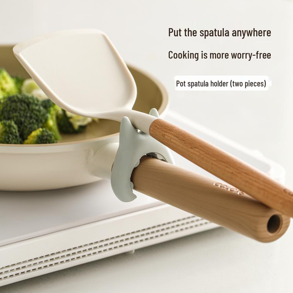 FaSoLa Multi-Functional Cat Ear Pot Lid Holder & Spatula Rack for Kitchen Storage