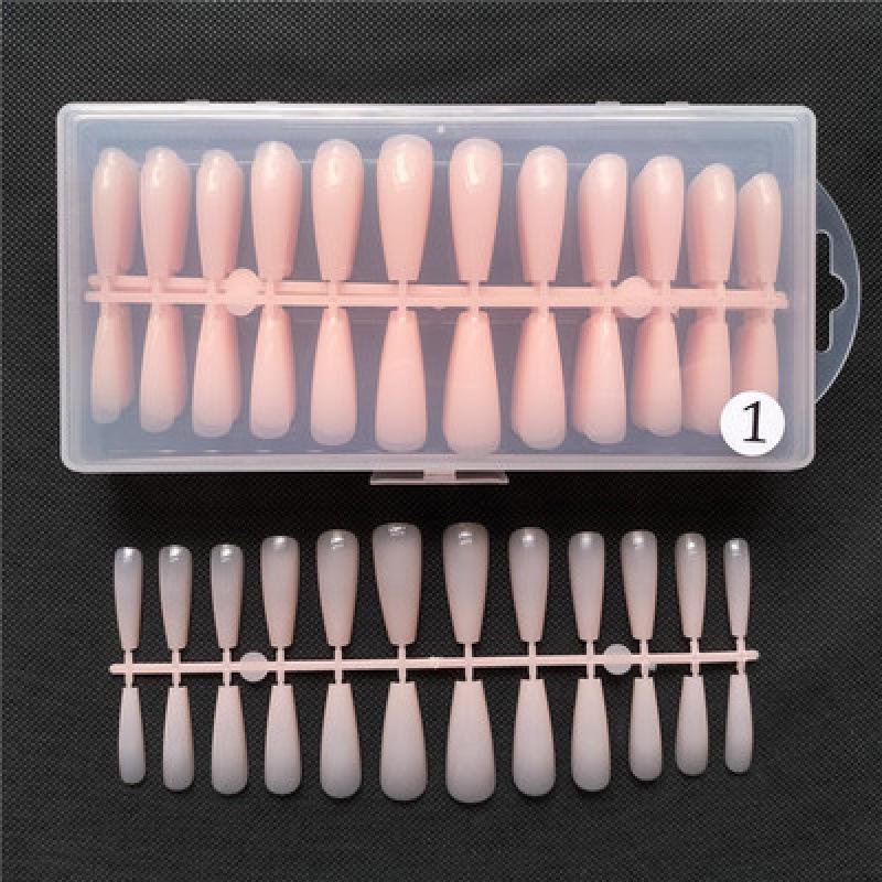 Jelly & Nude Wearable Nail Tips - 240 Pcs In Box: Ice Transparent & Colorful False Nails