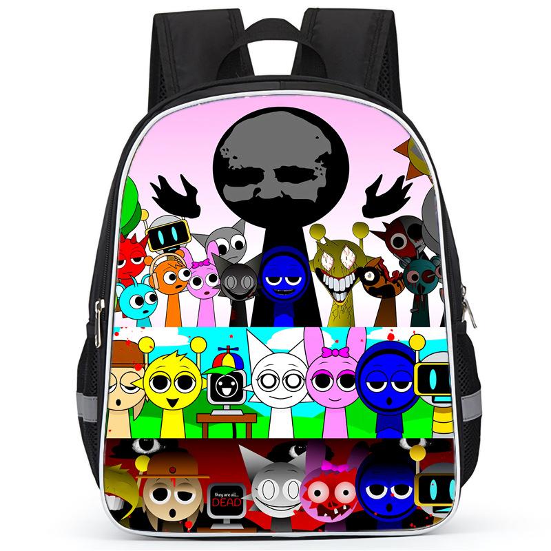 Rhythm Box Sprunki Hra Anime Batoh Studentský Školní Taška Počítačová Taška