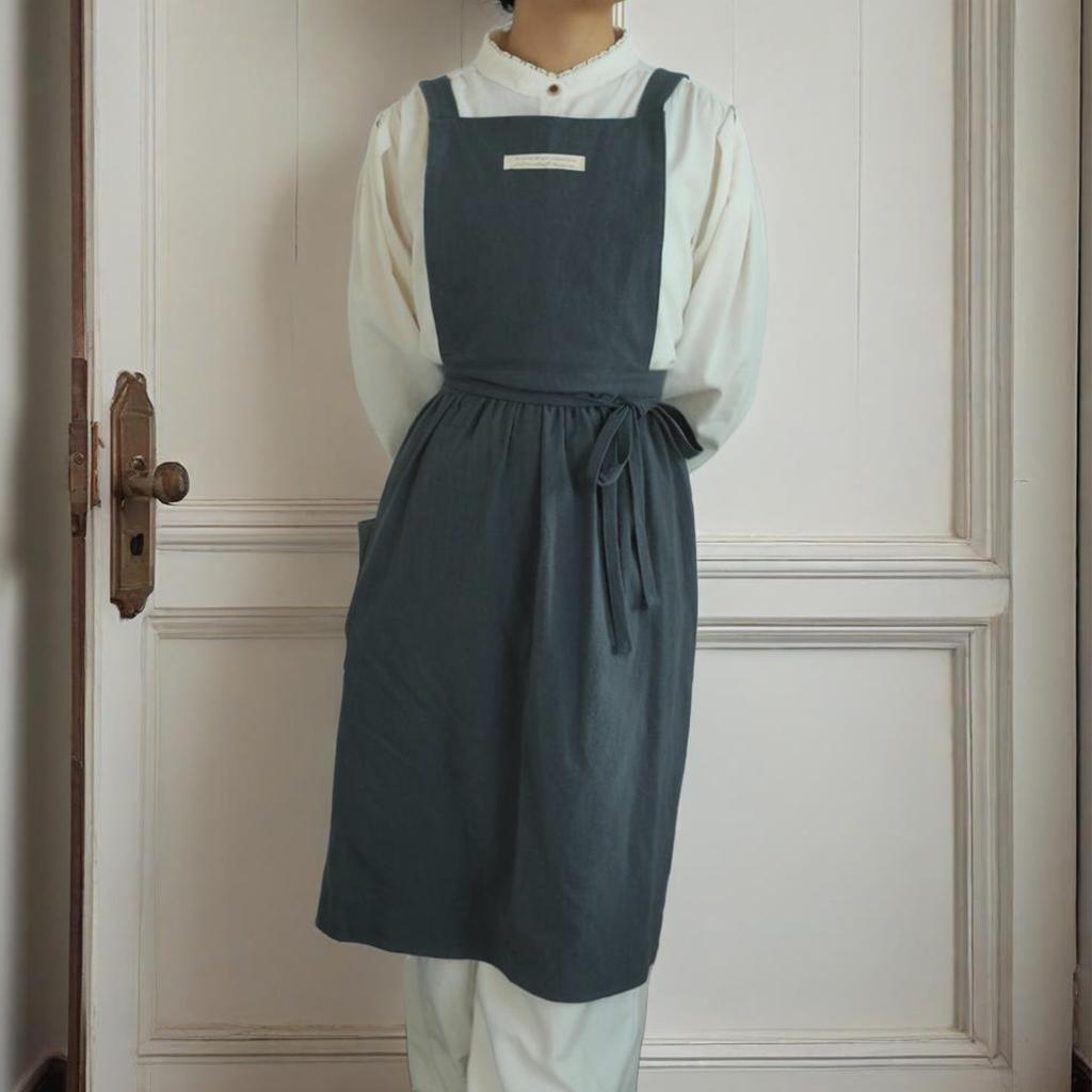 1 PC Long Pleated Apron, Multiple Colors, Adjustable Waist Belt, Suitable for Flower Shops, Coffee Shops, Home Cleaning,Bar