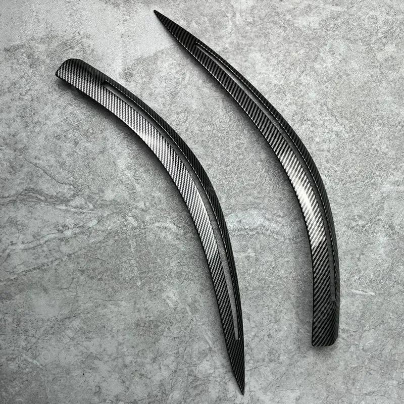 2PCS Car Eyebrow Eyelid Lamp Light Headlight Cover Stickers For BMW 5 Series E60 E61 520i 525i 530i 540i M5 2003-2010 Tuning