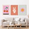 70s Funky Retro Abstract Poster Canvas Painting Pink Aesthetic Gallery Wall Art Print Picture Kids Bedroom Home Decor
