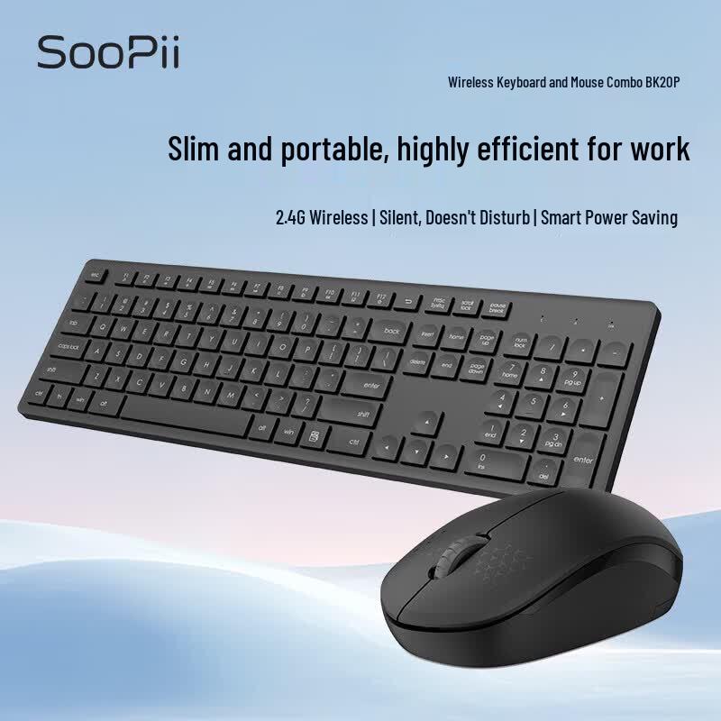 SooPii BK20P Wireless Keyboard and Mouse Combo