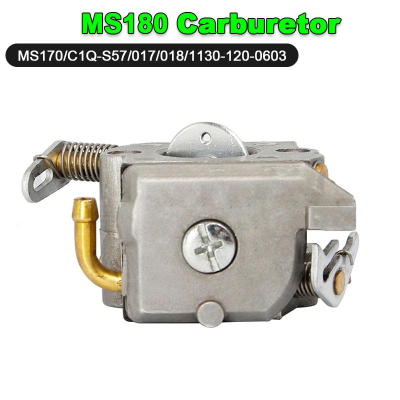 MS180 170 Carburetor Kit Grass Trimmer  Accessories Brush Cutter Engine C1Q-S57 017 018 1130-120-0603 Petrol Chain Saw