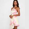 Sommer Damen Neues Neckholder-Kleid mit Blumendruck, figurbetont