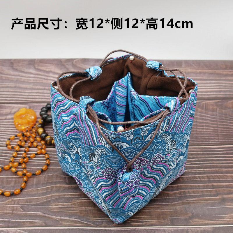 Multi Layer Storage Bundle Pocket Handstring Jewelry Bag Teacup Teapot Gift Bags Kung Fu Tea Accessories Vintage Teaware Sack