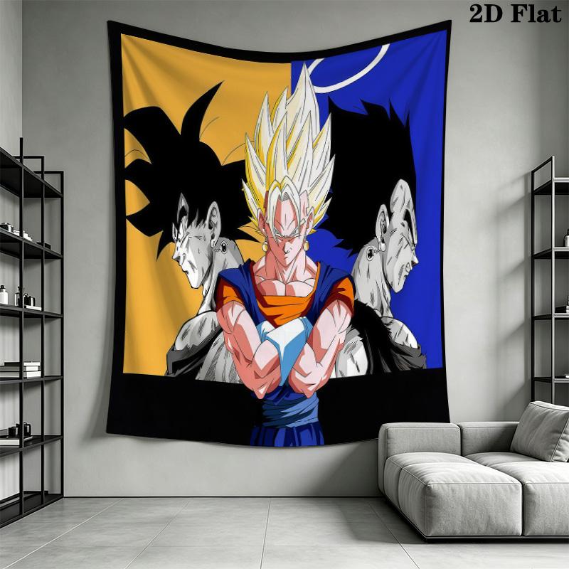 Vegito Wall Tapestry Aesthetic Wall Hanging Printed Fabric Blanket Decorative Tapestries For Bedroom Living Room Home Decor