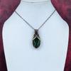 Faceted Zambian Emerald Pendant Copper Wire Wrapped Gemstone Pendant Handmade Pendant Antique Copper Jewelry Gifts for Her Wire Wrap Jewelry