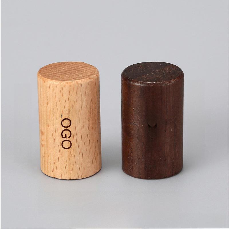 Sticlă portabilă de parfum din sticlă cu capac din lemn, opțiuni de 5 ml și 10 ml