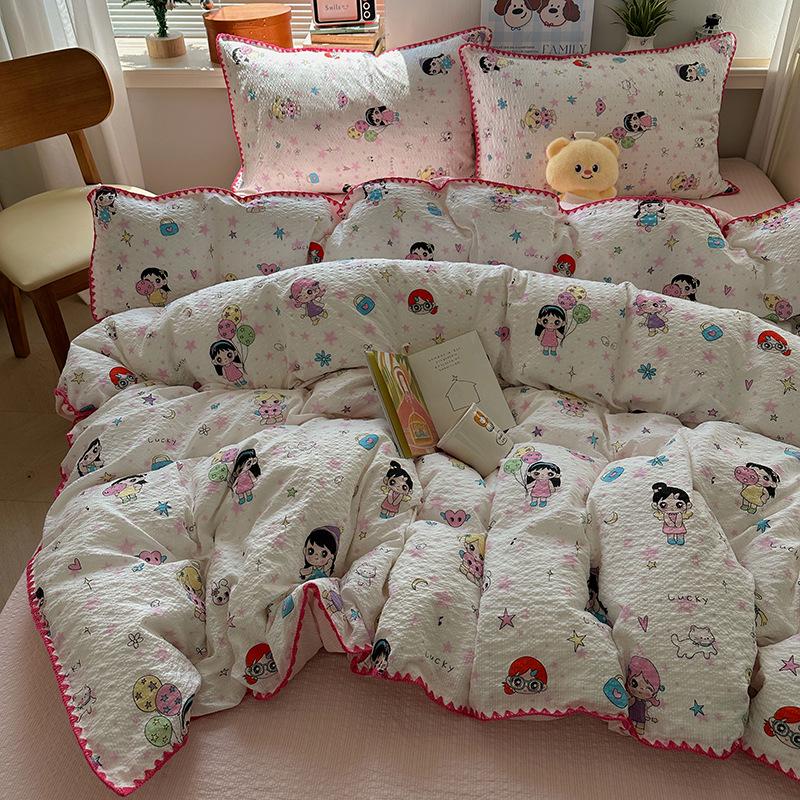 2026 Premium A-Grade Puff Gauze Shell Edge 4-Piece Set