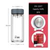 Heenoor Double-Wall Borosilicate Glass Mug with Lid, 340ml