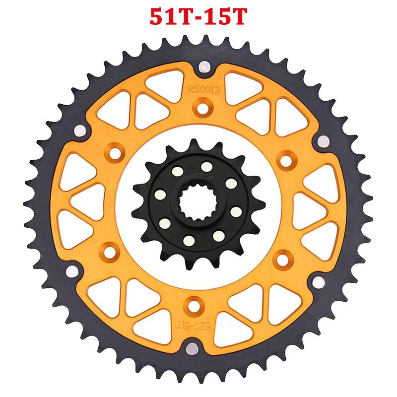 Motorcycle Parts 15T 45T-52T Front Rear Sprockets For KTM 690SM 690SMR 620 690 SM SMC SMR 640 LC4 Duke 790 890 Adventure R Rally