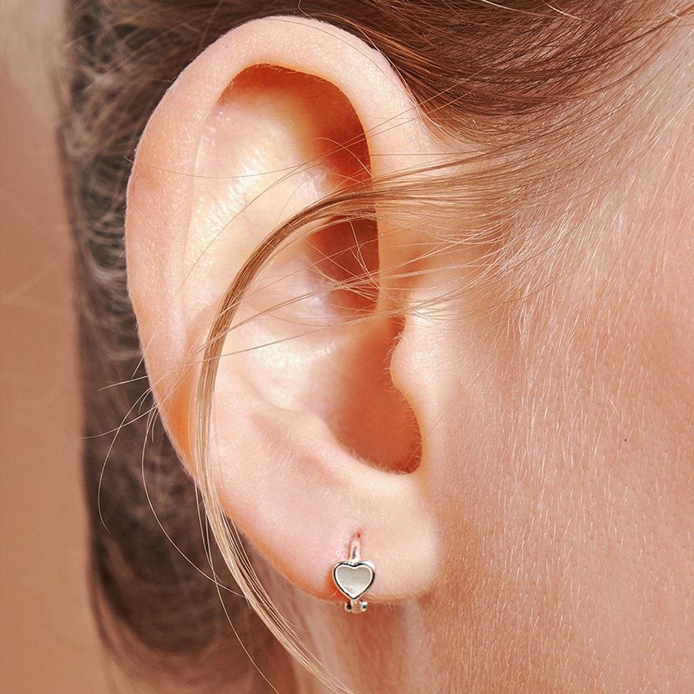 [Sv925] Dear Heart One-Touch Earring