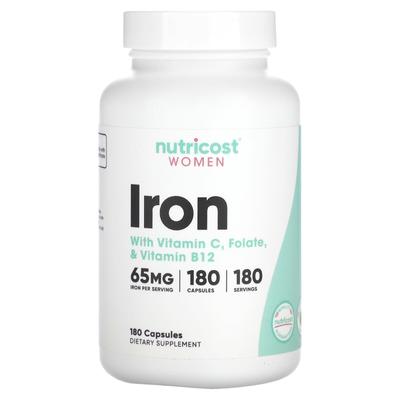 Women's, Iron, Vitamin C, Folic Acid, Vitamin B12, 180 Capsules