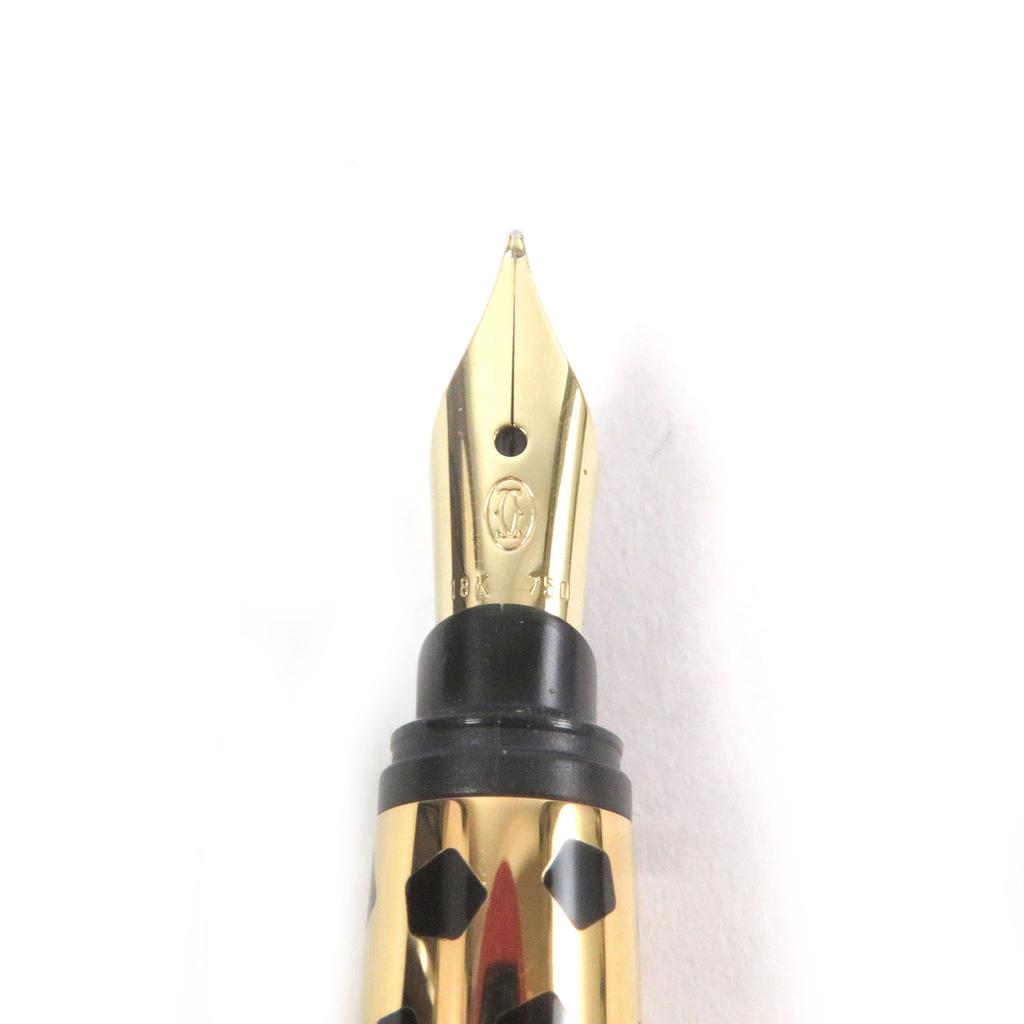 Excellent Cartier fountain pen PANTHERE de Cartier Trinity Black gold 18K mens Used