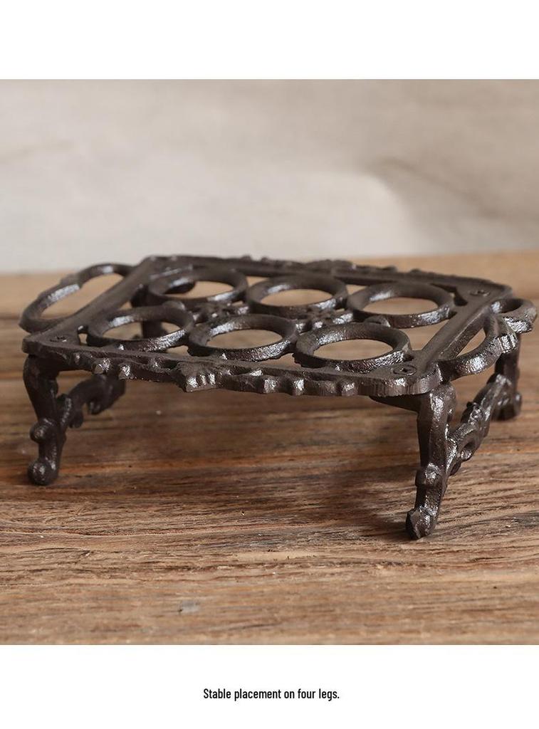 Retro Cast Iron Egg Holder: 6 or 8 Grid Egg Tray for Kitchen, Bar, or Restaurant Display