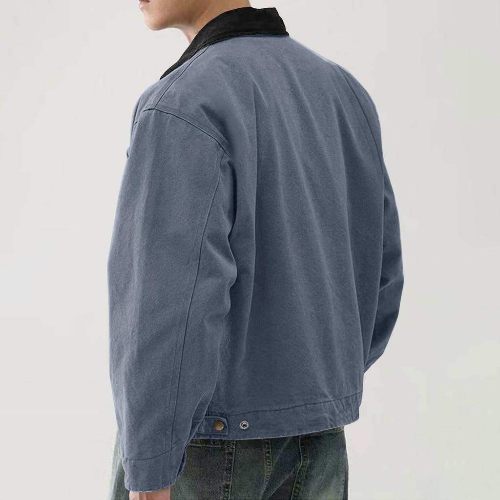 Men's Color Camouflage Outdoor Sports Jacket Men's Pocket Button Casual Jacket
