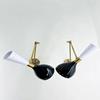 Pair of Brass Stilnovo Modern Diabolo Wall Sconces – Contemporary Wall Lamp Fixtures