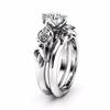 Prong-Set Pink Peach Heart Zircon Ring with Teardrop Diamond for Women