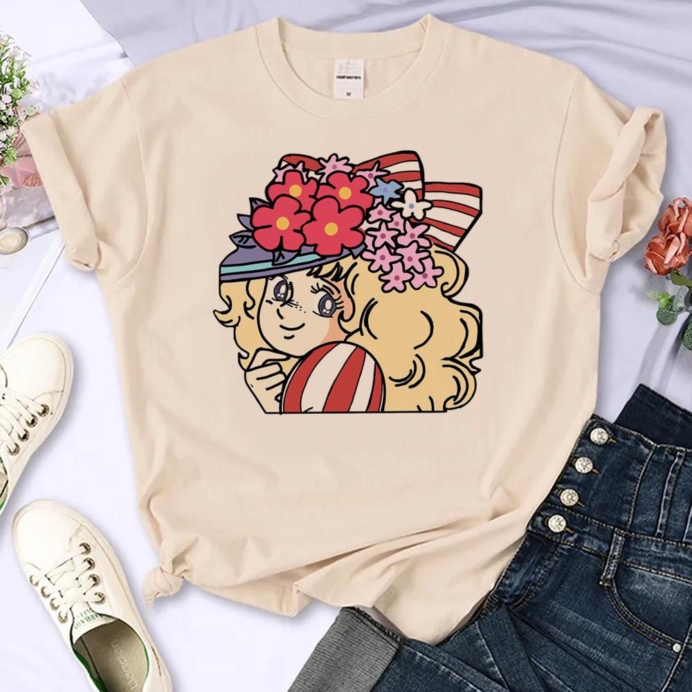 Candy Candy t-shirts women streetwear summer Japanese tshirt female y2k Unisexga harajuku clothes Unisex Top