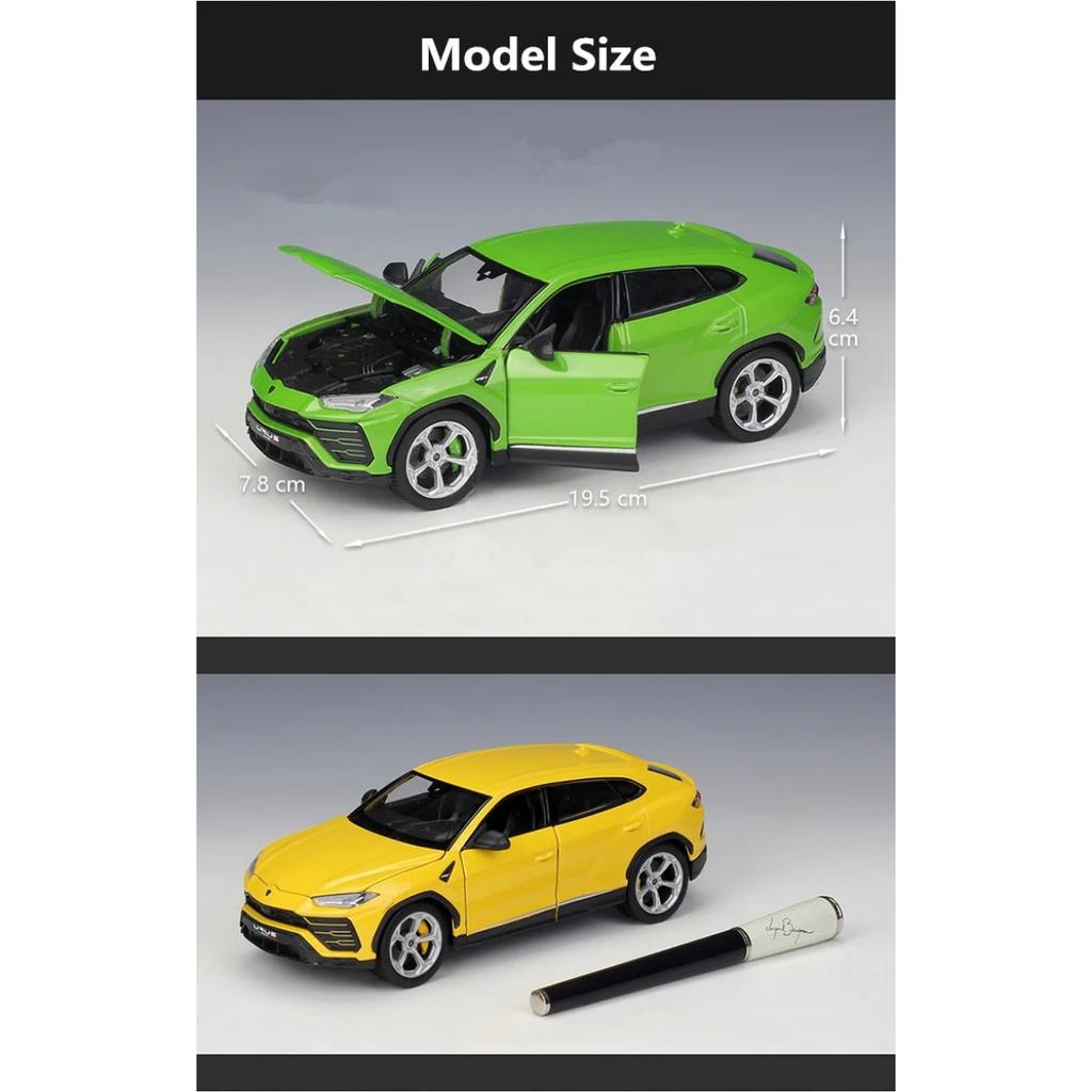 WELLY 1/24 Lamborghini URUS SUV Alloy Sports Car Model Diecasts Metal Racing Car Vehicles Model Simulation Collection Kids Gifts