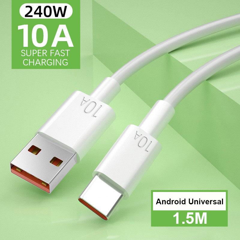 10A Fast Charging Data Cable Type-C Automatic Power Off Simple 2M Car Data Cable Suitable For Huawei Xiaomi Android Universal