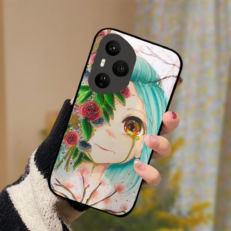 Tempered Glass Phone Case For Honor 400 Pro Honor400 Lite 5G Cover Luxury Painted Hard PC Fundas Shockproof Protective Shell