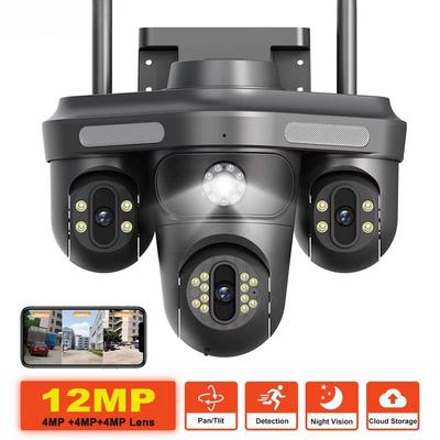 Nowa kamera IP 6K 12MP WiFi Trzy obiektywy 10x zoom Trzy ekrany Zewnętrzny wodoodporny monitor Detekcja ruchu Bezpieczeństwo Nadzór wideo