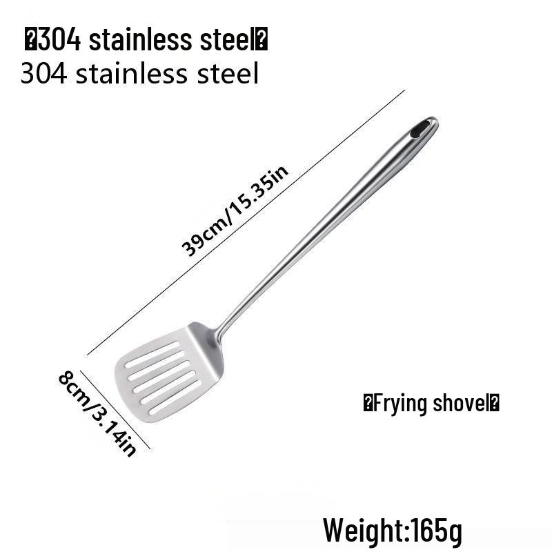 Liang Sheng 304 Stainless Steel Stir-fry Cooking Spoon Set with Extended Handle
