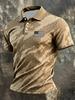 Short Sleeve Polo with Templar Knight Print, Cool Casual Fashion Top