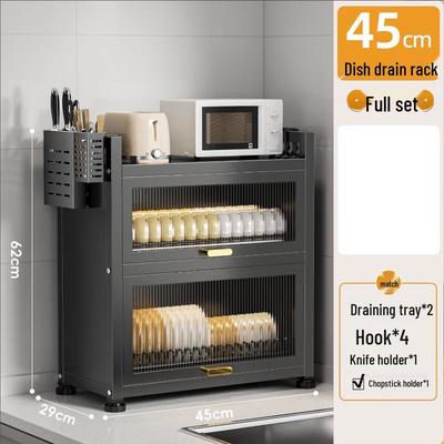 Zhishi Dustproof Dish Drying Rack with Door